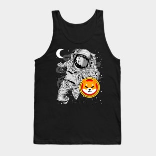 Astronaut Reaching Shiba Inu Coin To The Moon Crypto Token Shib Army Cryptocurrency Wallet HODL Birthday Gift For Men Women Tank Top